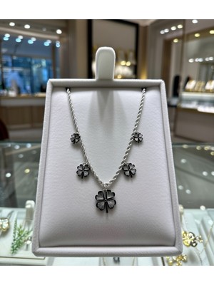 Jade'm Gold Çelik Dört Yapraklı Yonca Kolye