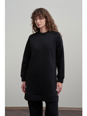 ALLDAY Siyah-Pamuklu Uzun Kollu Sweatshirt