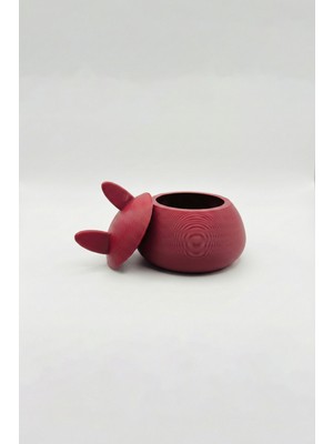 Alvina Atölye Tavşan Kulaklı Dekoratif Kapaklı Saklama Kutusu | Takı, Toka ve Pamuk Düzenleyici