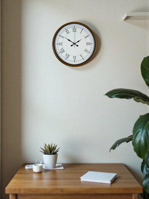 FRY Zentime 36 cm Kahverengi Dekoratif Duvar Saati