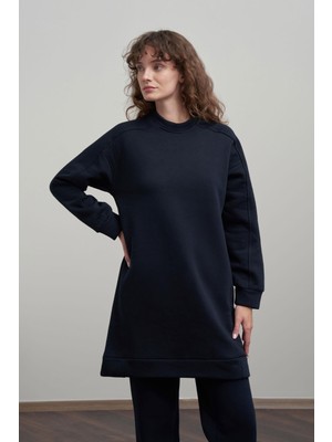 ALLDAY Lacivert-Pamuklu Uzun Kollu Sweatshirt