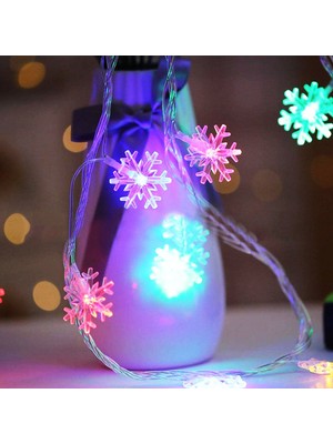 FRY Gün Işığı - Kar Tanesi 3mt Pilli 2 Fonksiyonlu Peri LED - Dekor Lamba (5358)