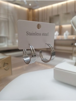 Jade'm Gold Paslanmaz Çelik  Kaburga Küpe