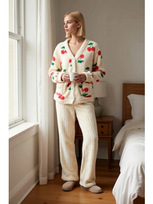 Benerly Kadın V Yaka Uzun Kol Regular Kalıp Wellsoft Pijama Takımı Fonksiyonel Dayanıklı Kaliteli Şık