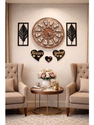 Salon Için Duvar Saati Kişiye Özel 40 Cmdir No 128