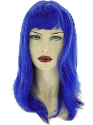 Go İthalat Mavi Renk Uzun Parti Peruğu (5250)