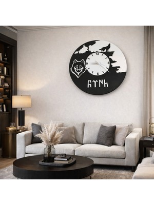 Türk Temalı Duvar Saati Kurt Saat 40 cm Dir No 22