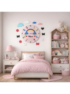 Genç Kız Odası Için Duvar Saati Kişiye Özel No 15