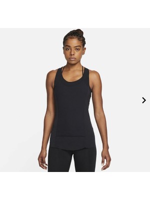 Nike Yoga Dri-Fit Lüks Ribbed Tam Kalıp Siyah Kadın Spor Atlet DM7004-010