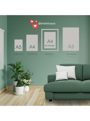 Boketto Opus - Renkli Kuş Doğa Dekoratif Poster Modern Duvar Posteri Estetik Tablo