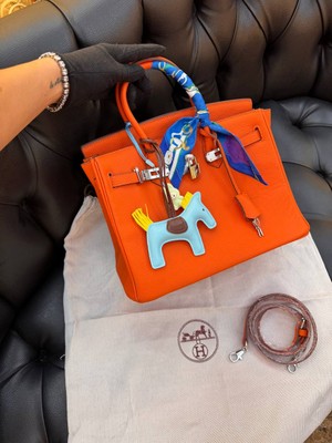 Hermes Logo Detaylı Ithal Çanta