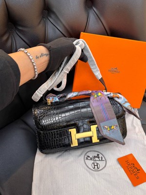 Hermes Logo Detaylı Ithal Çanta