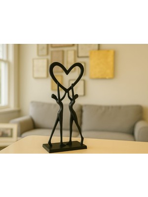 Dskatman Sevgililer Günü Hediyesi Kalp Figürlü Dekoratif Biblo