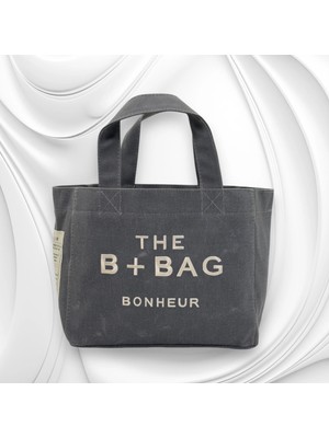 Bonheur The B+Bag Ghost Grey Kanvas Çanta