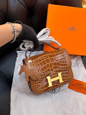 Hermes Logo Detaylı Ithal Çanta