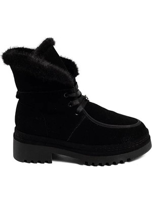 Guja Süet Içi Kürklü Bağcıklı Kalın Taban Kışlık Bot 25K433