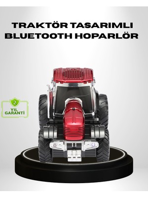 FRY Retro Traktör Tasarımlı Kablosuz Hoparlör USB Tf Aux Fm Destekli