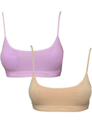 FRY Pedli Ip Askılı Pembe ve Ten Rengi Büstiyer 2 Adet