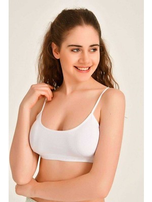 FRY Pedli Ip Askılı Beyaz Büstiyer