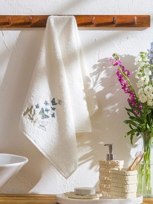 Lc Waikiki Yeni Sezon Kelebek Nakışlı Yüz Havlusu 50X80 cm