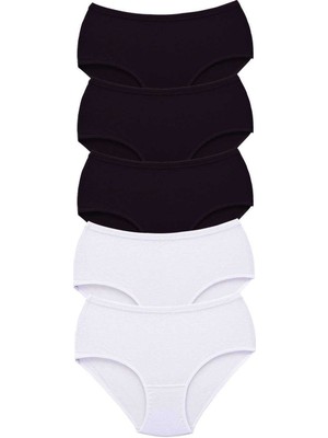 FRY 5 Adet Tutku Kadın Yüksek Bel Bato Kalın Lastik Külot S5