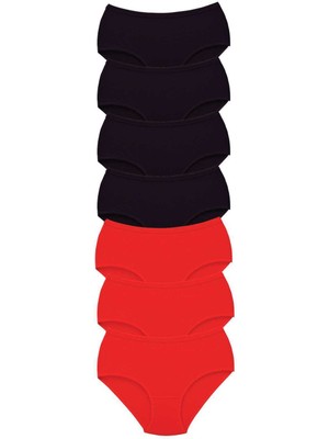 FRY 7 Adet Tutku Kadın Yüksek Bel Bato Kalın Lastik Külot S1