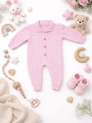 Almini Yeni Sezon Şaç Örgülü Bebe Trikotulumu