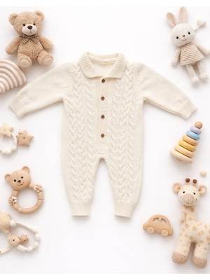 Almini Yeni Sezon Şaç Örgülü Bebe Trikotulumu