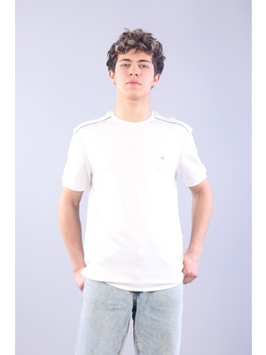 Mckanzie 4625 Modal Kumaş Omuz Trikolu O Yaka T-Shirt