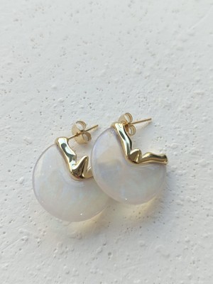 Ay Taşı Çelik Küpe