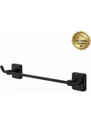 Premium Pirinç Doğa Uzun Havluluk 50 cm Mat Siyah