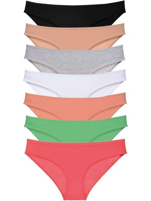 FRY 7 Adet Süper Eko Set Likralı Kadın Slip Külot Set 7