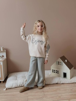 Jolly Kids Kız Çocuk Mint Enjoy Sweatshirtli Kışlık Takım