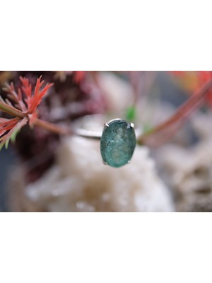 Aries 2.75CT 10.9x7.9mm Oval Natural Zümrüt 925 Ayar Gümüş Yüzük