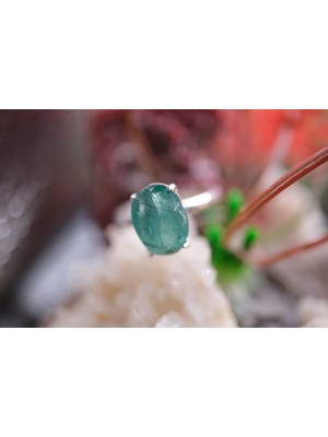 Aries 2.54CT 10.2x7.6mm Oval Natural Zümrüt  925 Ayar Gümüş Yüzük