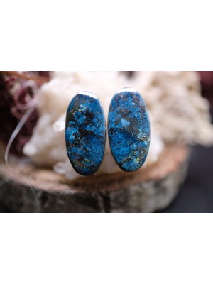 Aries 23.75CT 21.5X10.4MM Natural  Azurite Pair