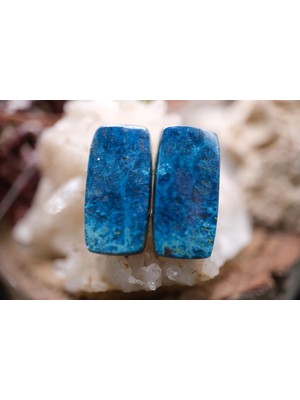 Aries 17.50CT 19.6X10MM Natural  Azurite Pair