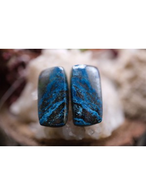 Aries 22.80CT 19.2X10MM Natural  Azurite Pair