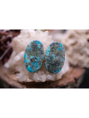 Aries 10.00CT 18.3X11.2MM Natural Turquase  Pair