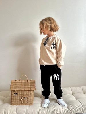 Jolly Kids Erkek Çocuk Yazı Baskılı Sweatshirt Takım