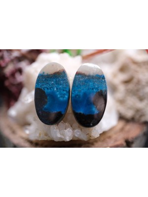 Aries 25.00CT 21.1X11.7MM Natural  Azurite Pair