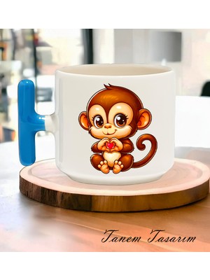 Tanem Tasarım Bardak Kahve Çay Fincanı Hediye Sevgili Gün - T Kulp Kupa