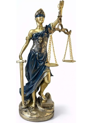 Keyfim Shop Dekoratif Adalet Kadını Heykeli Biblo 31*10 cm
