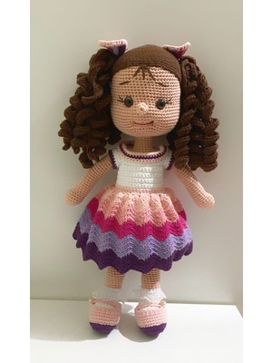 Masal Gurumi Amigurumi Karnaval Bebek Kız Çocuk Oyuncak Örgü Oyuncak