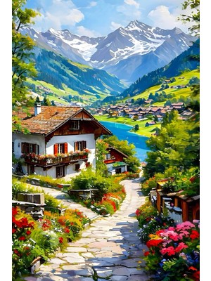 Mgi Design Manzara Çok Renkli Kanvas Tablo