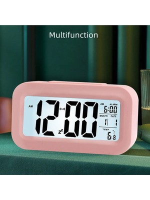 Keyfim Shop Işık Sensörlü Termometreli Alarmlı Dijital Masa Saati