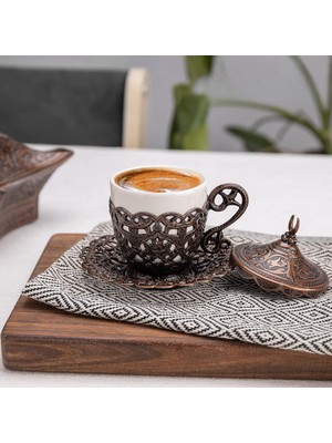 E Orient 1 Adet Türk Kahvesi Fincanı - Hilal Motifli Geleneksel Tasarım, Türk, Yunan, Arap Kahvesi