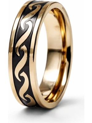 Erkek Çelik Yüzük – Siyah / Gümüş, Modern ve Şık Tasarım