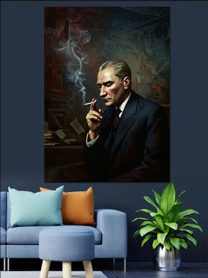Mgi Design Mustafa Kemal Atatürk Dekoratif Kanvas - Mdf Ahşap Tablo