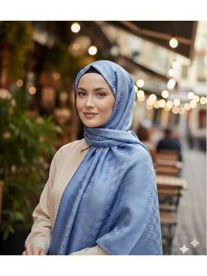 Revam Collection Kazayağı Desen Ipeksi Jakar Şal